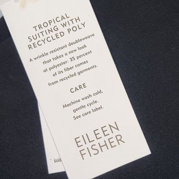 Eileen Fisher NWT Straight Leg Trouser Pant 6 Black Side Zip Classic Office - Picture 4 of 12